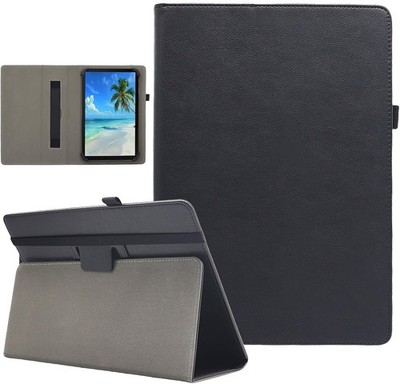 Case for 10.1 Inch Android Tablet, Slim Folding Stand with Hand Strap, Black