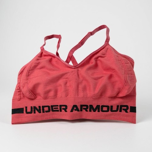 Under Armour Women's Compression Seamless Low Long Sports Bra - Size XL - Hot Pi - Picture 2 of 6