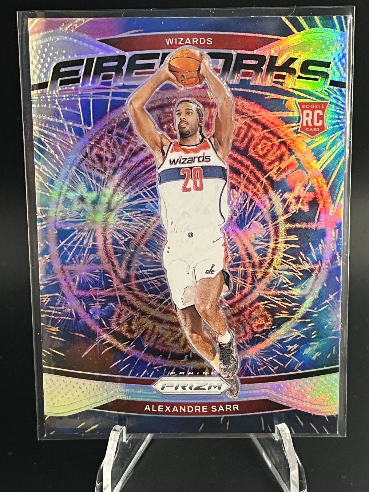 2024-25 Panini Prizm - Fireworks Alexandre Sarr #21 Silver Prizm (RC)