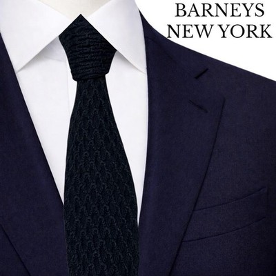 Beautiful Item BARNEYS NEW YORK Knit Tie Navy
