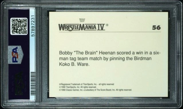 BOBBY BRAIN HEENAN & KOKO B. WARE * PSA 10 * 1990 CLASSIC WWF WRESTLEMANIA #56 - Image 2 of 4