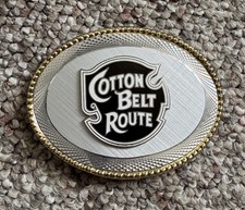 Vintage Cotton Belt Route Belt Buckle Railroad