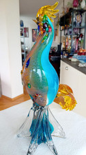 Große schwere Glas Skulptur - Hahn - MURANO ...