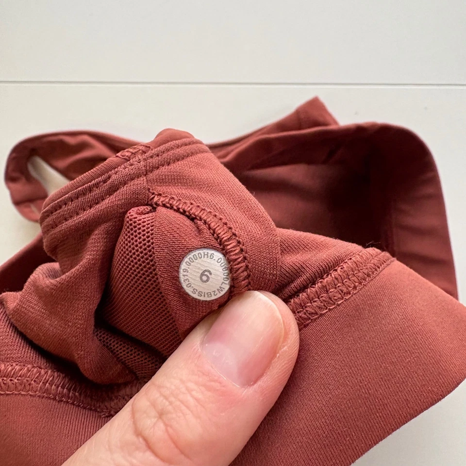 Lululemon Energy High Neck Sports Bra Rust Red Size 6 - Image 3 of 4