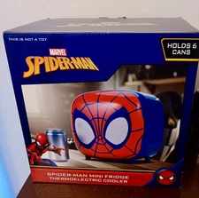 NEW🕸️Spider-Man🕷️Mini Fridge Thermoelectric Cooler with Handle Holds 6 Cans🧊