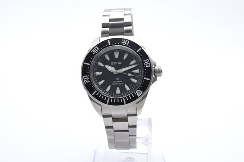 Seiko Prospex SBDY131 Date St. Acier Plongeurs 200M Blk SLV Automatique Montre - Photo 4 sur 10