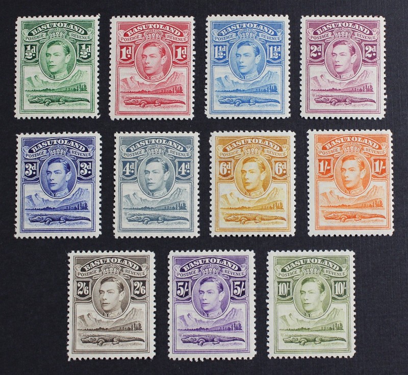 CKStamps: Basutoland Stamps Collection Scott#18-28 Mint LH OG 