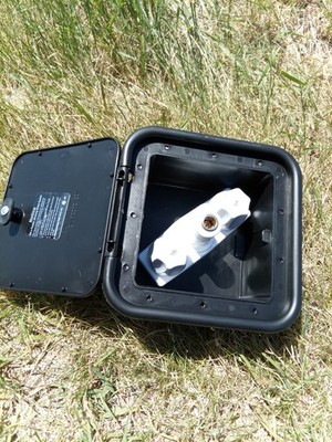 ProCamp RV Spray-Away Two Handle Hot and Cold Outlet with Quick Connect - Black
