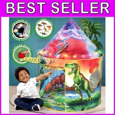 Dinosaur Discovery Kids Tent with Roar Button and LED Lights