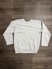 True Vintage 60s 70s White Crewneck Raglan Sweatshirt Small Worn