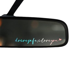 2 x Drive Safe, I Love You Car Decals, Car Drive Safe,I Love You Holographic