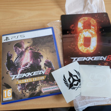 Tekken 8 PS5 Playstation 5 Game with unused Faceplate & Stickers