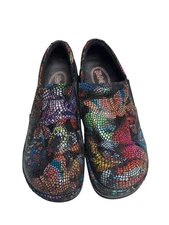 Klogs Slip-On Clogs Women’s 8-8.5 Multicolor Snakeskin Comfort Nursing Shoes