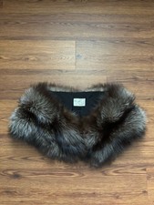 Saga Fox Silver Fox Fur Scarf Collar Wrap