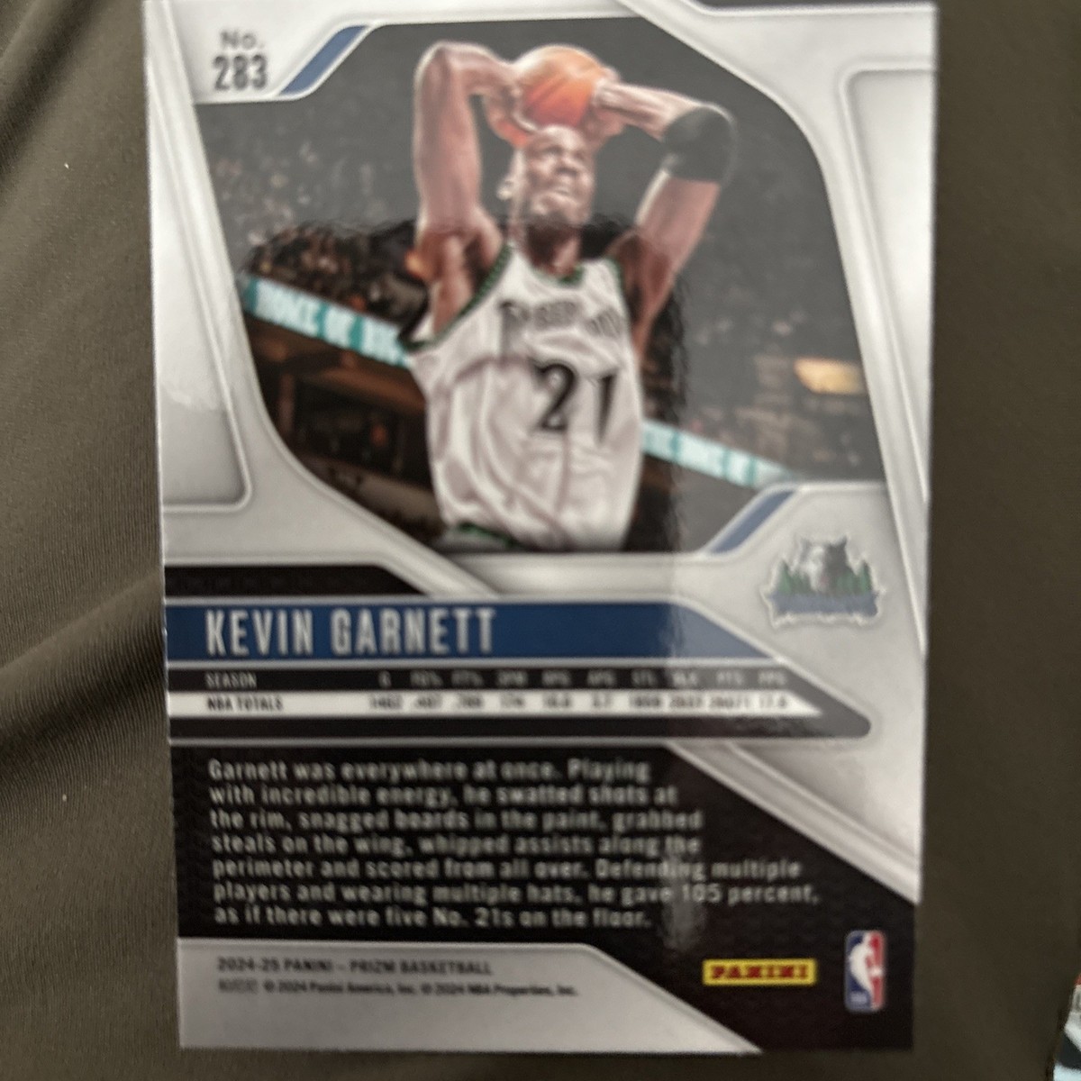 2024-25 Panini Prizm - Legends Kevin Garnett #283 Hyper Prizm for