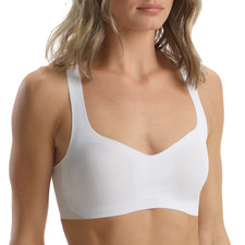 New 86 Commando Butter Soft Support Racerback Bralette White Sz XS