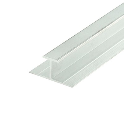 Outwater Aluminum H Channel Fits Material 1/2 Inch Thick Mill Finish Aluminum