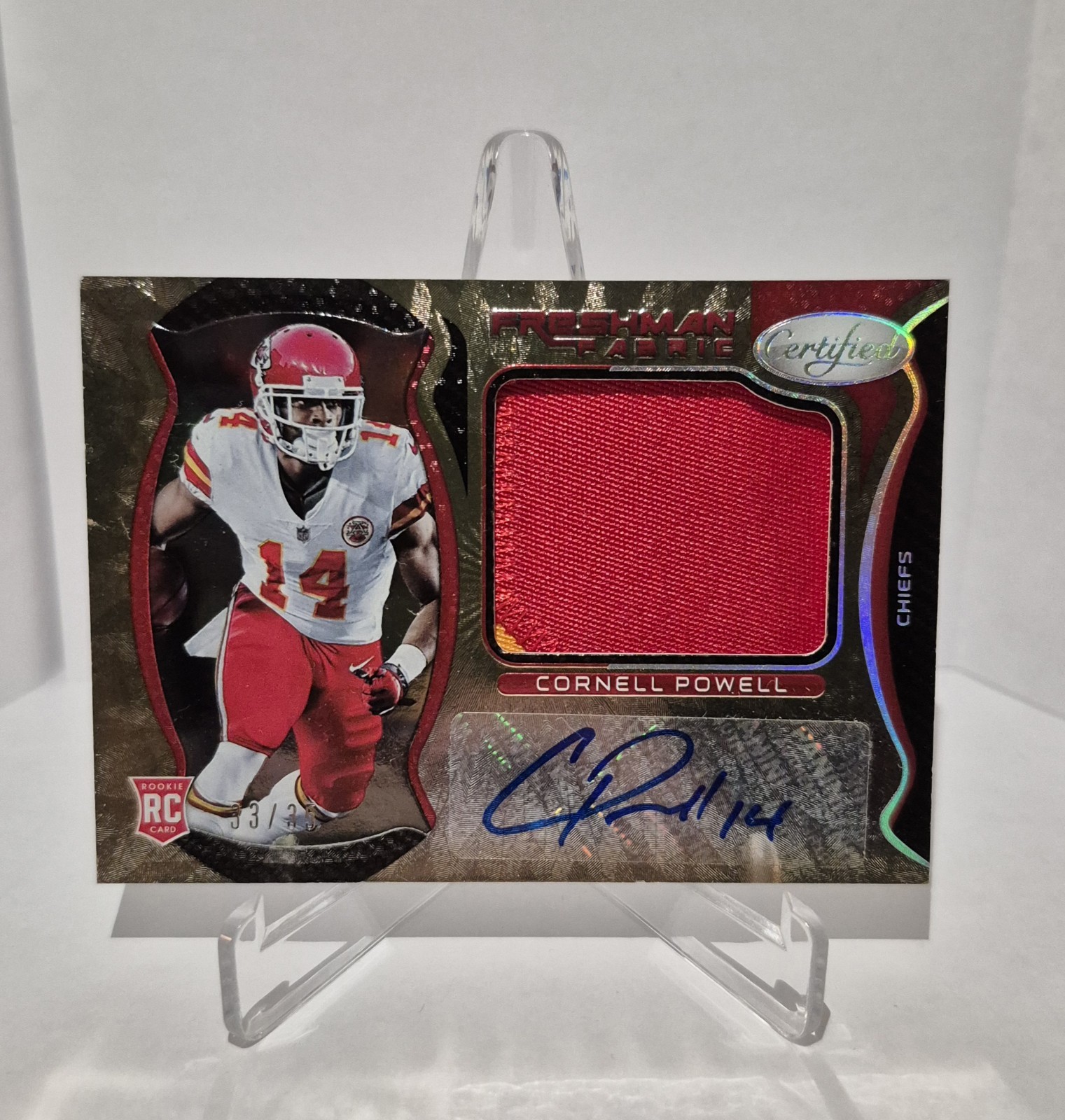 2021 Panini Certified - Freshman Fabric Cornell Powell #240 Gold /35
