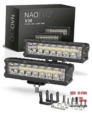 6 Inch LED Light Bar, 50W 4000LM LED Fog Lights, Spot  Flood Combo for White