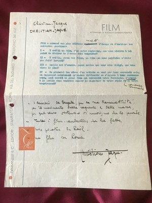 Autogramm CHRISTIAN-JAQUE ( 1994)-Regisseur FRANKREICH-Fanfan, der Husar-signed