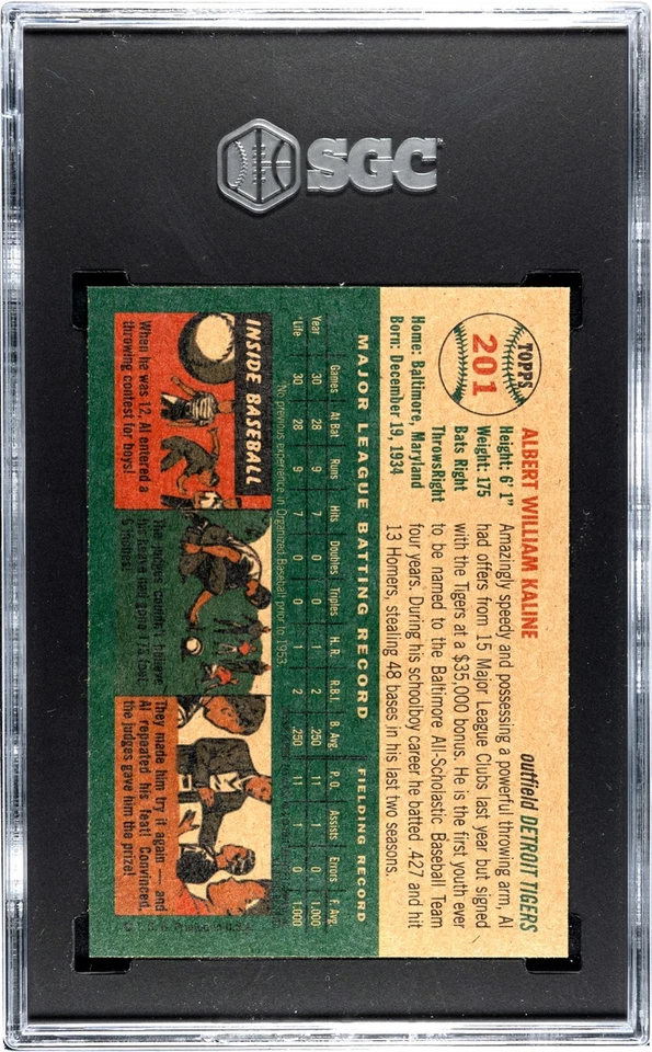 2001 Topps Archives #245 Al Kaline Reprint SGC 9.5 Mint+ - Image 2 of 2