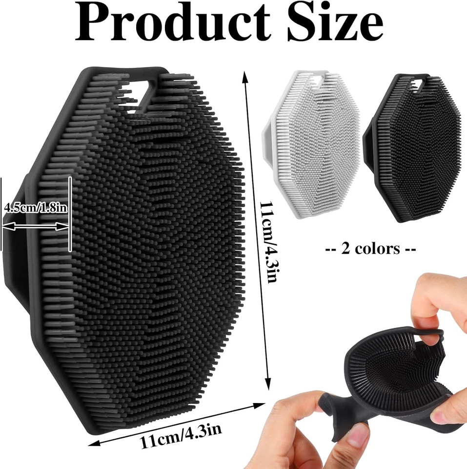 WSICSE 2 Piezas Depurador Corporal de Silicona, Tampón Corporal Exfoliante, Regalos para Hombres Mujeres Foto 2 de 4