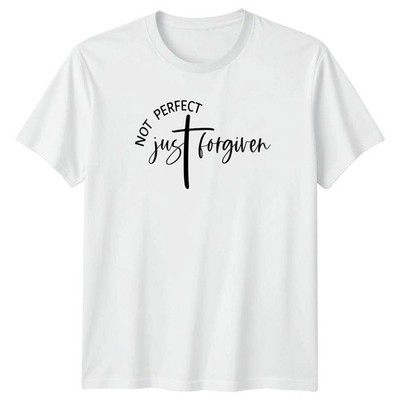 Not Perfect Just Forgiven T-Shirt Inspirierend Christlicher Glaube Ostern