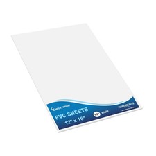 1 PCS 1/8 Inch 3mm Thick Rigid PVC Plastic Sheet Sintra Board White 12x16 In