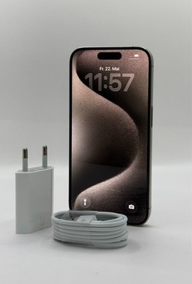 Apple iPhone 15 Pro - 128 GB - Titan Natur - Sehr gut   Blitzversand