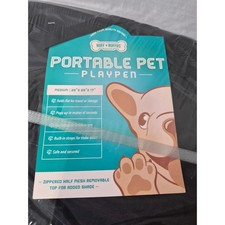 Ruff 'n Ruffus Portable Pet Playpen Medium 29x29x17 Black Oxford Pop Up Foldable