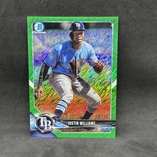 2018 Bowman Chrome Prospects Green Shimmer Refractor /99 Justin Williams #BCP231