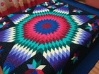 King  Size  Machine Pieced And quilted  Patchwork Quilt#170B — photo 2