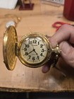 Details Golf Themed Full Hunter Pocket Watch With Chain. New Battery — photo 6