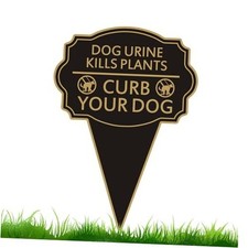 Double Sided Yard Sign, Dog Urine Kills Plants, 1PACK-Dog Urine Kills Plants