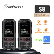 ANYSECU S9 4G Network Radio - IP68 RTOS Mobile Phone Real-PTT Global PTT 2PCS