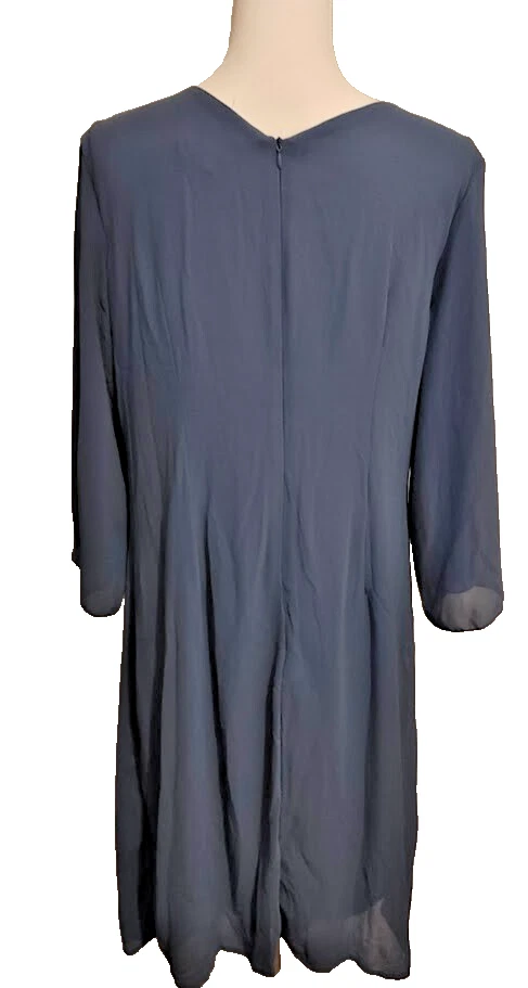 Vestido Grace Karin Azul Pavo Real de Gasa Mangas Acampanadas 14 con Evaluaciones Foto 3 de 4