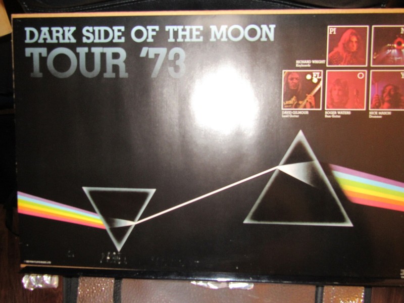 PINK FLOYD DARK SIDE OF THE MOON CONCERT TOUR '73 POSTER 1973 1985 SECOND PRINT
