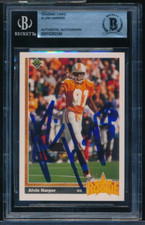 1991 Upper Deck #24 Alvin Harper rc signed auto autograph BAS BECKETT bold sig