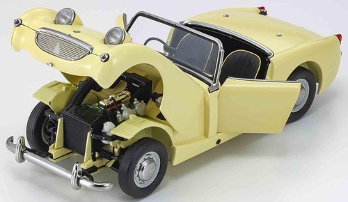Finished Product Kyosho 1/18 Austin Healey Sprite Primrose Yellow from JP 13897 - Picture 6 of 7