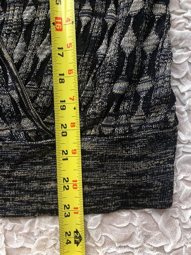 Jones New York L layered sweater blouse navy grey long sleeve workcore casual - Picture 12 of 13