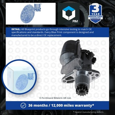 Starter Motor fits TOYOTA PREVIA ACR30 2.4 00 to 06 2AZ-FE Blue Print 2810003090