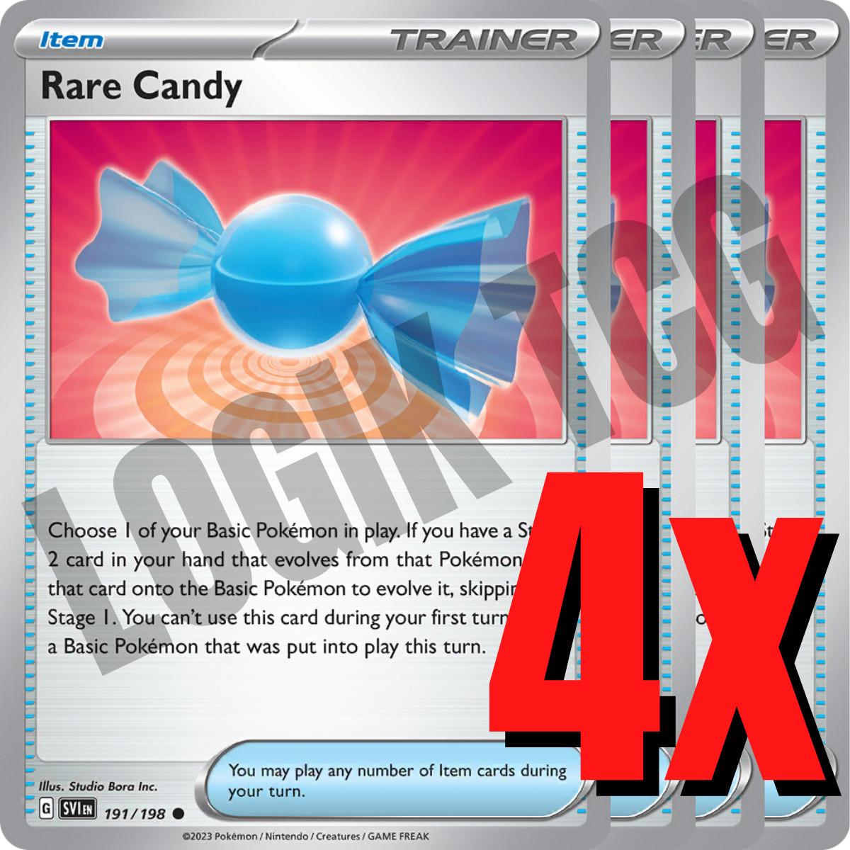 4x Rare Candy 191/198 x4 - Scarlet & Violet - Pokemon TCG - Playset