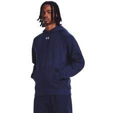 Under Armour Men's, UA Rival Fleece Cotton Hoodie Pullover, Midnight Navy, XL