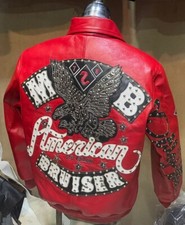 American Bruiser Customize Mens Leather Jacke...