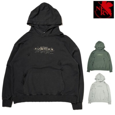 EVANGELION STORE EVANGELION : 95 Parka Hoodie 100% Cotton BLACK