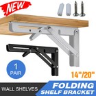 <!--F#f_0-->2PCS Table Bracket Folding Stainless Steel 150KG Wall Shelf Bench<!--F/-->