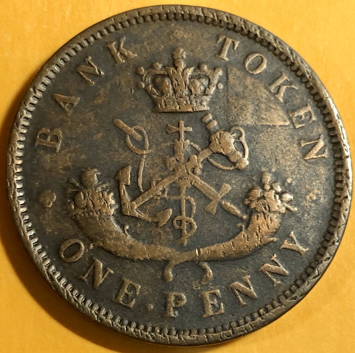 1857 Upper Canada, 1 Penny, Bronze Coin, *Rare* Canadian Antique