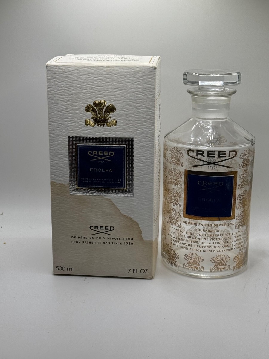 Empty creed creed erolfa refillable 500ml cologne bottle