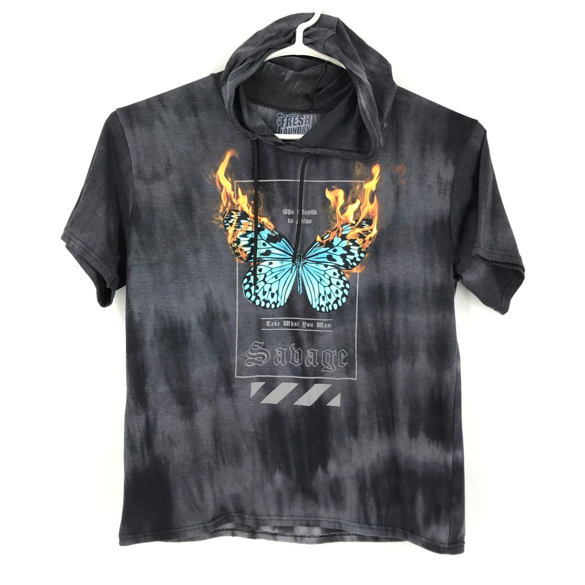 Fresh Laundry Shirt Mens XL Extra Large Gray Tie Dye Hoodie