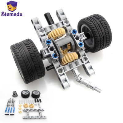 Building Blocks Tech Parts Special Suspension Set Differential Square Beam+Wheel